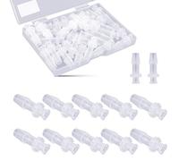 30 Piezas Adaptador de Jeringa, Transparente Luer Lock Hembra 1/4 Pulgadas Kit de Conector Luer Lock a Adaptador de Acoplador de Jeringa