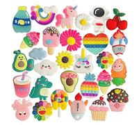 30 Piezas Adornos Crocs - Pines Crocs - Alfileres De Zapato - Lindos Clips De Zapatos De Cueva De Embrague, Accesorios De DecoracióN De Bricolaje, Regalos De Fiesta Para NiñOs