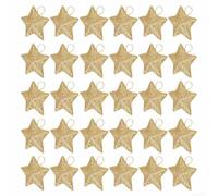 30 Piezas Adornos Estrella Dorada para Árbol 30 Piezas Adornos | Acabado para dorado lujoso, intenso, elegante, realza la estÃ©tica para festiva, para ideal para Ã¡rboles grandes