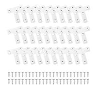 30 Piezas Angulos Metalicos Escuadra Metalica Escuadras para Estanterias / Madera Soporte Estanteria Pared Pletinas de Acero, 50mm x 50mm (Forma de T)