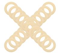 30 Piezas Anillos Artesanales de Madera Maciza | Resistentes al Desgaste, Uso en Colgadores de Pared y Labores, Color Beige, para Principiantes y Entusiastas