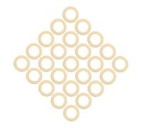 30 Piezas Anillos de Madera Multifunción, Lisos y Fuertes | Accesorio Hecho a Mano, Adecuado para Macramé, Colgantes y Joyería Femenina, Acabado Bohemio