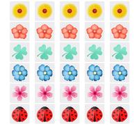 30 Piezas Atrapa Moscas para Ventanas - 9.5 x 9.5cm Trampas Adhesivas para Moscas, 6 Colores Trampas para Moscas de Ventana, Gran Adhesividad Pegatinas Matamoscas para Ventanas Interiores