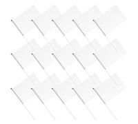 30 Piezas Bandera del Árbitro de Poliéster Blanco, Tamaño | Señal Manual para Fútbol y Celebraciones, Plástico y Tela, Visibilidad Mejorada, Uso en Eventos Deportivos
