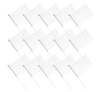 30 Piezas Bandera del Árbitro de Poliéster Ligera, Estándar | Señal Manual de Transmisión Eficaz, Alta Visibilidad, para Fútbol y Fiesta, Mango de Plástico