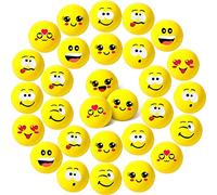 30 Piezas Bolas Antiestrés Con Cara Graciosa Sonrisa Para Adultos y Niños - Mini Bolas de Espuma de 1,6 Pulgadas - Rellenos Para Bolsas de Fiesta
