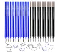 30 Piezas Boligrafo Borrable Recambios Azul Negro, Compatibles con Legami, Punta 0,7mm, Altura 13cm, Bolígrafo Roller borrable, Erasable Pen Refill, Recambio Tinta Borrable