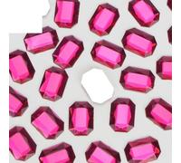 30 piezas/bolsa de diamantes de imitación acrílicos cuadrados grandes sin fijación por calor, de colores, para accesorios de ropa, vestido, rosa rojo, 18 x 30 mm, 30 piezas