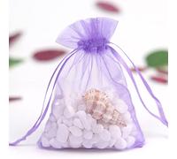 30 Piezas Bolsas de Organza de Regalo con Cordón, Boda Cumpleaños Navidad Golosinas Halloween Día de Acción de Gracias Baby Shower Bautizo Fiesta de Té Organza Bolsas de Regalo-3-9x12cm(4x5in)