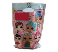 30 Piezas Bolsas de Regalo Cumpleaños, lol Bolsas de Regalo para Fiestas or Plástico Bolsitas Caramelos de Niños para Regalos fiestas de cumpleaños, Navidad, Bolsas galletas