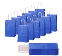 30 Piezas Bolsas Regalo con Asas 15x8x21cm,Bolso Pequeño de Papel Azul,Bolsitas Galletas Caramelos de Niños,Regalos para Fiestas Cumpleaños,Navidad,Bodas,Halloween,Bolsas de Regalo Coloridas