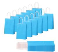 30 Piezas Bolsas Regalo con Asas 15x8x21cm,Bolso Pequeño de Papel Azul Claro,Bolsitas Galletas Caramelos de Niños,Regalos para Fiestas Cumpleaños,Navidad,Bodas,Halloween,Bolsas de Regalo Coloridas