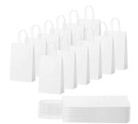 30 Piezas Bolsas Regalo con Asas 15x8x21cm,Bolso Pequeño de Papel Blanco,Bolsitas Galletas Caramelos de Niños,Regalos para Fiestas Cumpleaños,Navidad,Bodas,Halloween,Bolsas de Regalo Coloridas