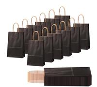 30 Piezas Bolsas Regalo con Asas 15x8x21cm,Bolso Pequeño de Papel Negro,Bolsitas Galletas Caramelos de Niños,Regalos para Fiestas Cumpleaños,Navidad,Bodas,Halloween,Bolsas de Regalo Coloridas