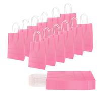 30 Piezas Bolsas Regalo con Asas 15x8x21cm,Bolso Pequeño de Papel Rosa Intenso,Bolsitas Galletas Caramelos de Niños,Regalos para Fiestas Cumpleaños,Navidad,Bodas,Halloween,Bolsas de Regalo Coloridas