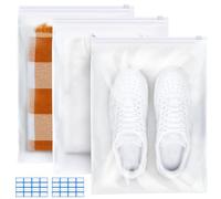 30 Piezas Bolsas Zip 30x40cm Plastico Bolsas Ropa Viaje Esmerilada Bolsas Organizadoras para Viaje Reutilizable Bolsas Organizadoras Maleta Viajes Accesorios para Ropa Zapatos Bragas Cosméticos