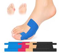 30 Piezas Cinta Kinesiológica para Hallux Valgus, Precortadas Vendaje Precortado para Hallux Valgus, Mejora la Posición del Dedo, Estable, Gran Capacidad, 4 colores, Para Deporte, Uso Diario