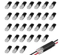 30 Piezas conectores electricos rapidos, conexion rapida electrica 18-22 AWG, conector electrico rapido para Automoción y Hogar, Terminal de Empalme Duradero y Reutilizable, Terminal en H