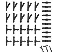 30 Piezas Conectores Manguera Limpiaparabrisas de Coche, Kit Reparación Lavaparabrisas Incluye Forma de T, Y e I, Adaptadores Universales para Sistema de Lavado de Parabrisas y Mangueras de Agua