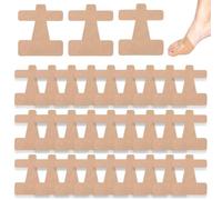 30 Piezas Corrector de Juanetes, Cinta Kinesiológica para Hallux Valgus y Alivio del Dolor, Cintas de Fisioterapia Adhesivas para Dedos del Pie, Transpirable y Elástica, Color Piel para Adultos