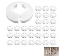 30 Piezas Cubiertas para Tubería de Radiador en Plástico Blancas, Cubierta Tapón Fundas Decorativas de Tubería, Cubiertas Protectores para TuberíAs de CalefaccióN, Tapones para Tubos 17mm