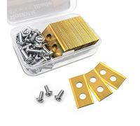 30 Piezas Cuchillas de Repuesto Titanio, Cuchillas de repuesto para robot cortacésped, con 30 Tornillos, 0.82 mm Cuchillas, para Robots Cortacéspedes Worx Landroid y LandXcape, Zoef Robot,Einhe