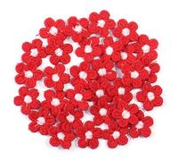 30 piezas de 1,5 cm mini flores coloridas, apliques bordados for coser a mano, parches decoración, accesorios bricolaje Para Coser Para Ropa, Sombrero, Jeans(Color17)