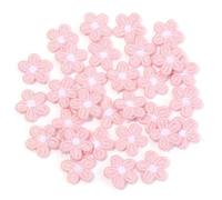 30 piezas de 1,5 cm mini flores coloridas, apliques bordados for coser a mano, parches decoración, accesorios bricolaje(Color15)