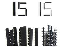 30 piezas de 2,54 mm, conector de 10 pines macho y hembra, PCB, conector de soldadura, listón de clavijas, placa de circuito perforado, conectores de placa, prototipo, protector