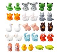 30 Piezas De Adornos Animales De Mini Resina, Adornos De Animales Lindos, Adornos Creativos, Accesorios De Decoración del Micro Paisaje.