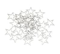 30 piezas de biseles abiertos DIY colgantes de marco hueco estrella abierta espalda marco hueco colgante estrellas pequeñas biseles abiertos huecos bisel artesanal en forma de (Estilo B pequeña *