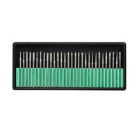 30 piezas de brocas diamante Kit taladros grabado para herramienta rotatoria metal madera router molido tallado corte afilado vidrio piedra cerámica jade joyería plástico materiales duros con caja alm