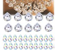 30 Piezas de Cristales Colgantes, Prisma de Cristal 20 mm, atrapasoles Cristal colgante, suncatcher para Ventanas, Colgante para candelabros, Esfera de para hogar y proyectos artesanales