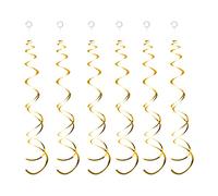 30 piezas de decoraciones de remolino colgantes doradas de plástico para fiesta, decoración en espiral para techo, boda, baby shower, fiesta de cumpleaños