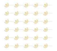 30 piezas de decoraciones festivas para pasteles con diseños de lunas y estrellas, adornos para pasteles para eventos culturales Eid, artículos de decoración para fiestas, decoraciones de