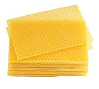 30 piezas de hojas de cera de abejas 5.2x3.5 '' cera para marcos de abejas sábanas de nonas de panal natural hojas de cera de abejas para suministros de apicultura