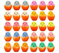 30 Piezas De Huevos Pequeños Brillantes, Huevo De Mini Resina OSTE, Estatua De Huevo De Pascua Brillante, Estatua De Pollo De Concha Rota, Linda Estatua Atrevida.