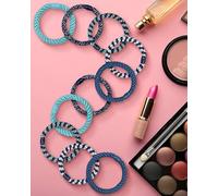 30 Piezas De Lazos Para El Cabello Con Hilo Bordado Y 4 Camas Para El Cabello, Cuerdas Para El Cabello Retro Hechas A Mano, Peinar Y Vestir El Cabello (Serie Negra Y Azul).