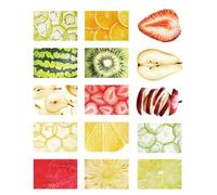 30 piezas de papel de escritura con diseño de frutas y verduras para álbumes de recortes, tarjetas y actividades de manualidades escolares, suministros de diario para estudiantes