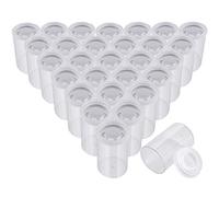 30 piezas de plástico Canister Holder, 35 mm vacía carrete de cámara contenedores, caja de almacenamiento con tapas para guardar pequeños accesorios, película, llaves, monedas, Art Beads