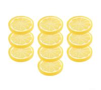 30 piezas de plástico de rodajas de limón falsas simulación modelos de frutas para exhibición decorativa en tiendas de frutas, cafeterías y estudios de fotografía