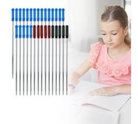 30 Piezas de Recambios de Bolígrafos de Punta de Bola Reemplazables Negros Escritura Lisa 4,5 Pulgadas (11,6 cm) y 1 mm Punta Medium, Varios colores (negro, azul, rojo)