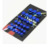 30 piezas de tapas de tuerca de tornillo de motocicleta, cubierta de plástico para pernos de bicicleta, azul, 4 tamaños (0,8 cm, 1,0 cm, 1,2 cm, 1,4 cm)