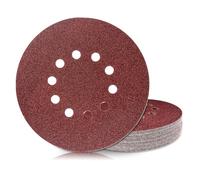 30 Piezas Discos de Lijado de 225 mm, Grano P80, 10 Agujeros de Lijadora de Gancho y Bucle, Para Lijadora de Paneles de Yeso, Lijadora de Cuello Largo