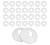 30 Piezas Embellecedor Radiador Tubo PVC, Rosetón Grifo Ducha de Tubería Plástico, Radiadores Plásticos Blancos, Cubre Tubos Tapa, Collar Rosetas Cubiertas para Tuberias de Calefaccion Blanco