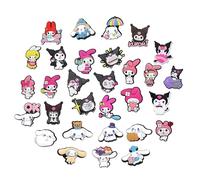 30 Piezas Encantos de Zapatos de Anime, Cartoon Zapato Encantos Accesorios Decoración, Accesorios Decorativos de Zapatos Animales Kawaii, Pines Colmillos Anime Chica, Colmillos Accesorios