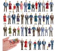 30 Piezas Figuras de Personas en Miniatura a Escala 1:50, Figuras de Plástico Arquitectónicas, Figuras Mini Personas, Sentado Y Pie Para Escenas En Miniatura, Tren, Ferrocarril, Mesa Arena, Escala
