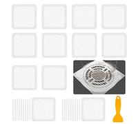 30 Piezas Filtro de Pelo de Baño Atrapa Pelos de Ducha Desechables Colector de Pelo de Drenaje Pegatinas Malla para Desagüe de Ducha Recogedor de Pelo de Baño para Bañeras de Ducha (10 Cm)