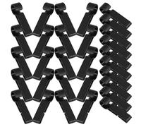 30 Piezas Gancho para Casco de Seguridad y Faro, Plástico Negro | Montaje Fácil, Diseño Grande para Colgar, Uso en Garajes y Hogares, Accesorio para Lámpara y Casco