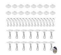 30 Piezas Ganchos de Techo Autoadhesivos Transparentes, Ganchos de Montaje de Techo sin Perforación con 30 Mástil Clips Ganchos Adhesivos Redondos Pequeño Ojales Adhesivos para Cocina Baño Dormitorio